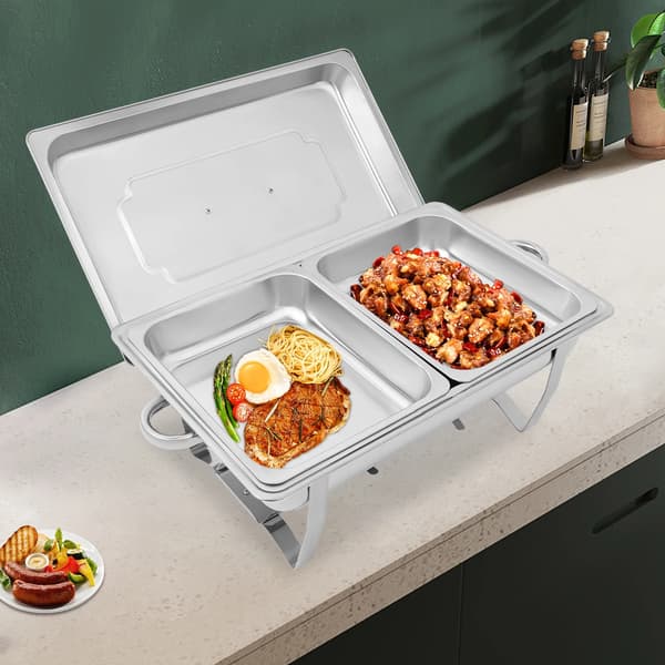Chafing Dish Set, Rostfritt Stål, Bufféservering, Silver
