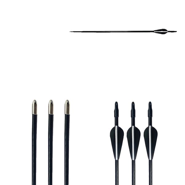 Pile, Holdbart Kompositmateriale, Metalspidser, 12pcs
