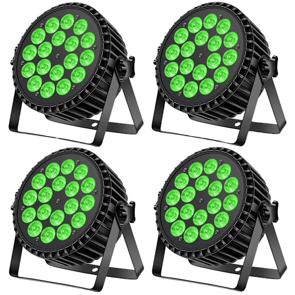 200W RGBW LED Par Lys, Stemme Kontrol, DMX Scene Effekt,Sort Black black
