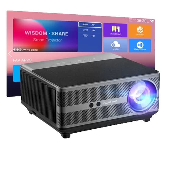 Projektor, 1080P Full HD Opløsning, WiFi Forbindelse