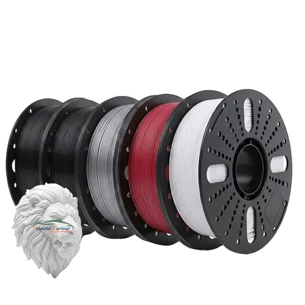 3D Filament, PETG Materiale, 1,75 mm Diameter, 2BK 1WT 1GY 1RD