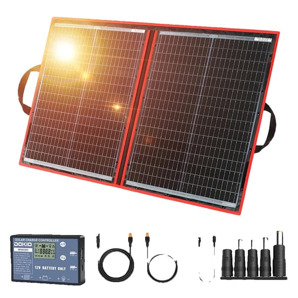 Solpanel, bärbar och hopfällbar, effektiv energiproduktion, 100W