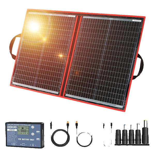 Solpanel, bærbar og foldbar, effektiv energiproduktion, 100W