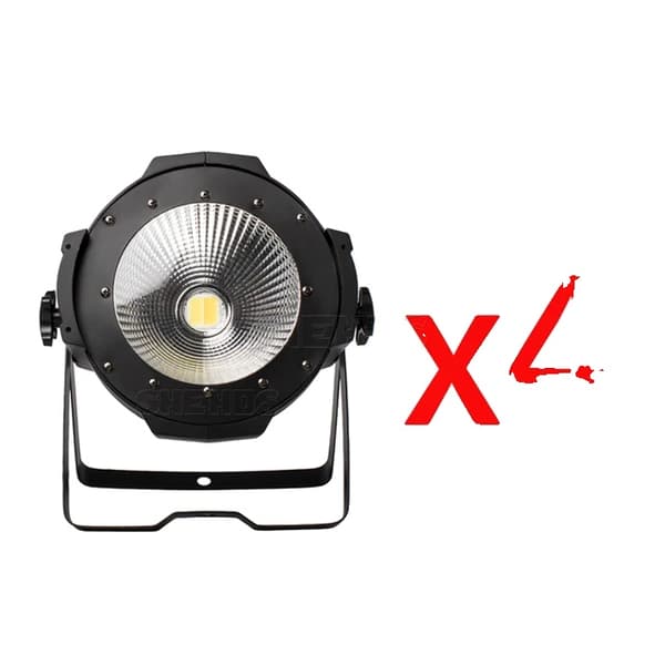 LED Scene Lys, DMX Kompatibel, Dobbelt Effektmuligheder, kun 4stk lys, EU stik