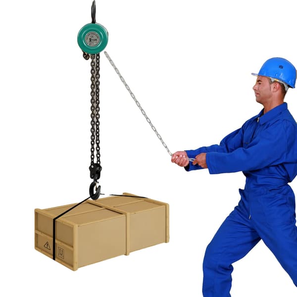 Manuell kedjevinsch, 2000 kg kapacitet, vertikal kontroll, 2T