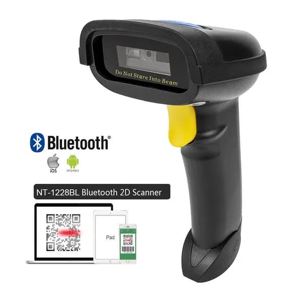 Stregkodescanner, Bluetooth-forbindelse, 100 scanninger/sekund, 10-500 mm scanningsdybde, 1228BL Bluetooth 2D