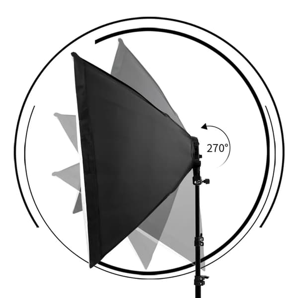 Fotograferings Softbox Kit, 3 Softboxar, Boom Arm