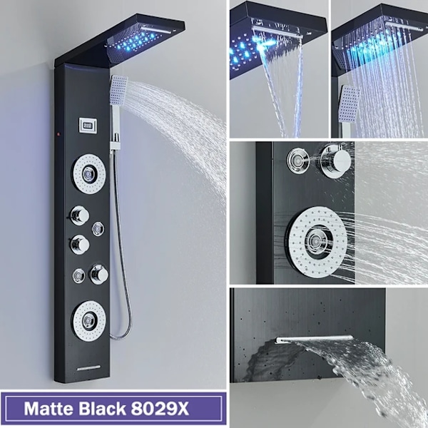 Brusekolonne, LED-regnvejr, massagestråle C