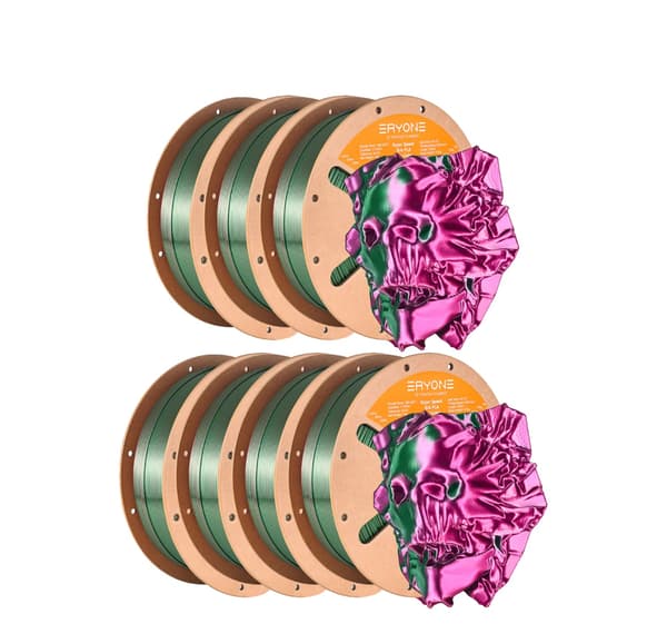 3D-printer filament, PLA-material, dobbelt farvevalg, Rød Gre-7kg