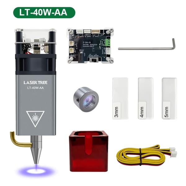 Laser Modul, 4W Effekt, Justerbart Fokus, 5W strøm