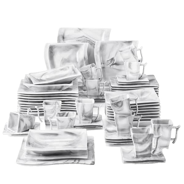 Servisesæt, Elegant Design, Højkvalitets Porcelæn, 60PCS