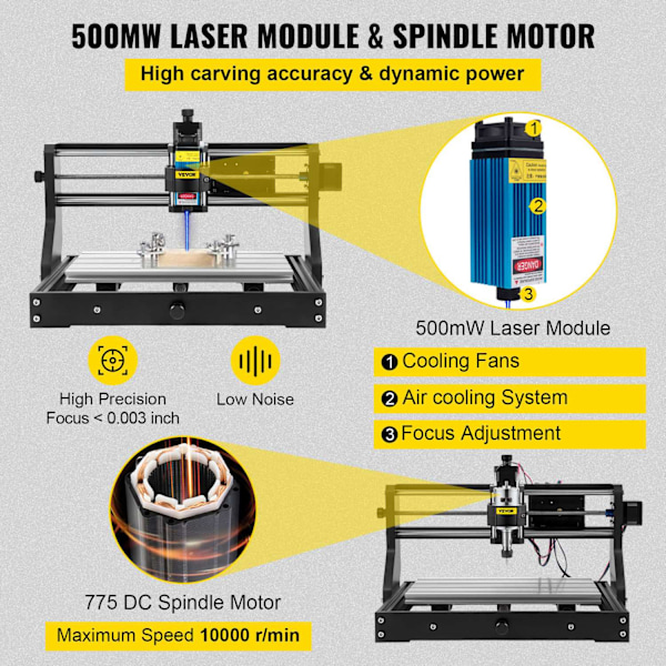 CNC Router Kit 3018 Pro, Høj Præcision, Omfattende Kompatibilitet