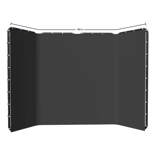 Baggrundsstativ, Muslinmateriale, Ensfarvet Design, 240x400cm Sort