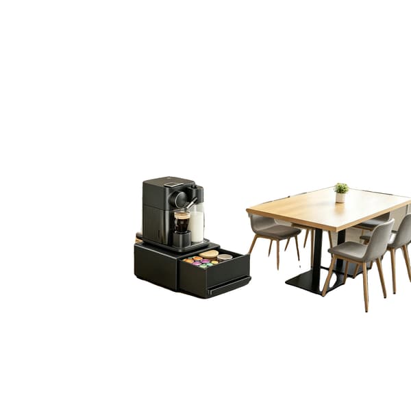 Kaffekapselorganisator, Utrækkelig Skuffe, Pladsbesparende Design, pl Sort