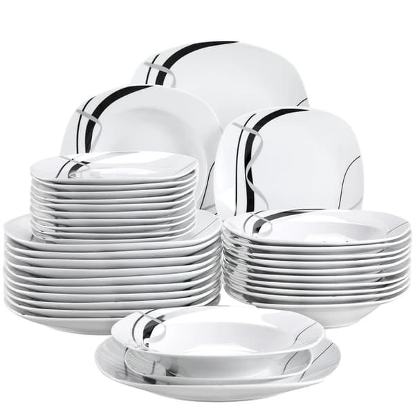Servisesæt, Porcelænsmateriale, Moderne Design, 36-DELE