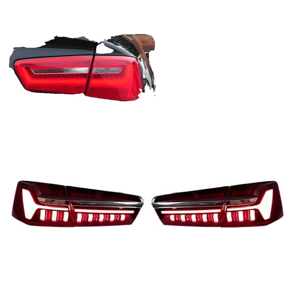 Bakljusmontering, kompatibel med A6 C7 2012-2016, LED-material, dynamisk signalfunktion, Bakljuspar