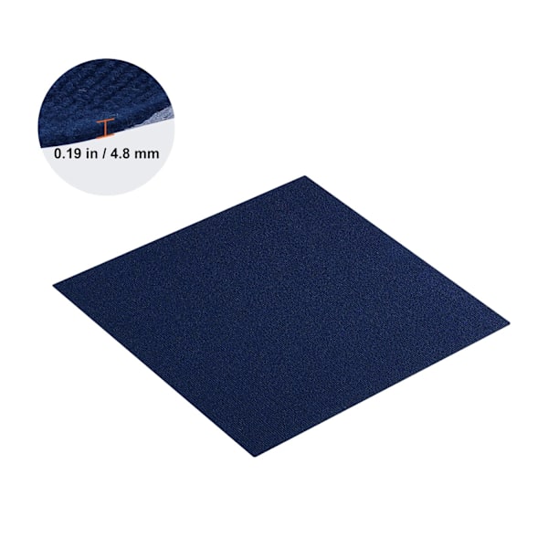 Självhäftande mattplattor, 24x24 tum, enkel installation, 0,19 tum tjocka.,24x24 tum Mörkblå 24x24in Dark Blue 24x24in Dark Blue