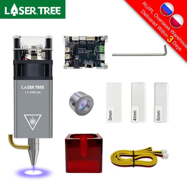Laserhuvud, högprecisionsskärning, mångsidig materialkompatibilitet, 12V, LT-40W-AA