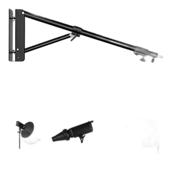 Väggmonterad bomarm för fotostudio - Max längd 137cm/170cm, roterbar. 170cm