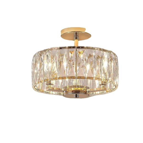 Loftlampe, Dæmpbar, Semi-Flush Mount, Guld, ændrebar, 100-300W