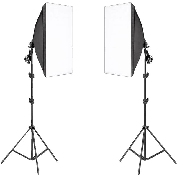 Fotografibelysningskit, Softboxdesign, Justerbart ljusstativ, Inga glödlampor Inga påsar