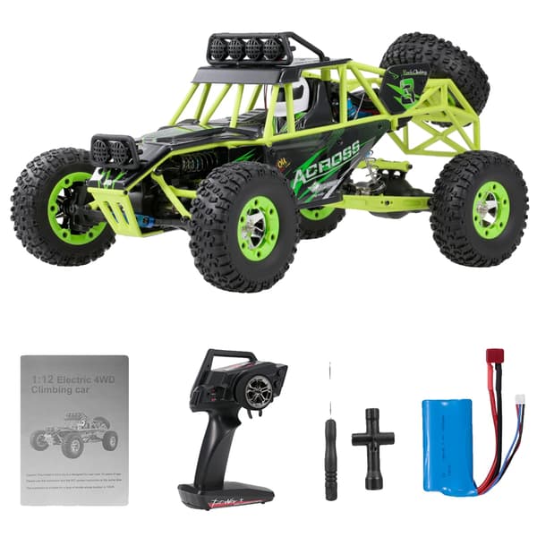 RC-auto, 4WD, Huippunopeus jopa 50 km/h, vihreä