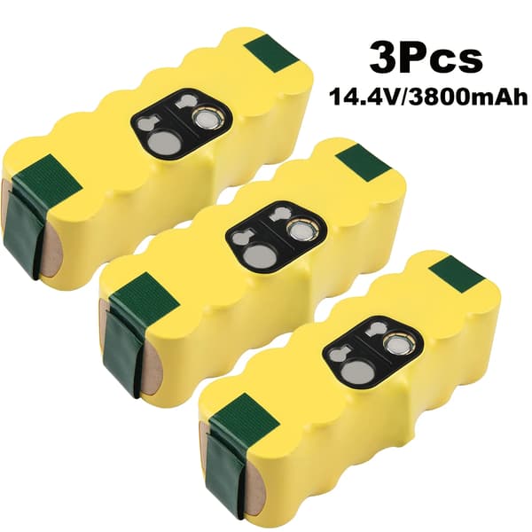 Dammsugare Batteri, 3800mAh Kapacitet, Säkerhetscertifierad, 3Pcs 3.8Ah Batteri