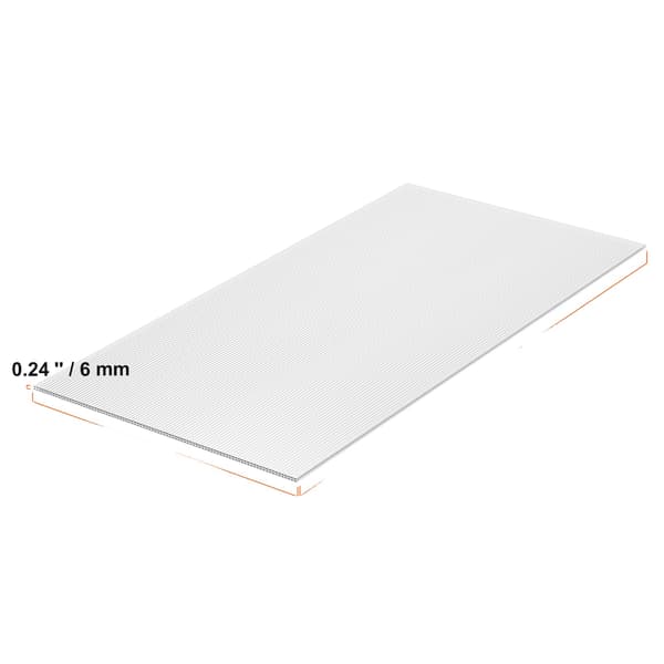 Polykarbonatväxthuspaneler, UV-skydd, lättviktsdesign, 15Pcs 0.24in