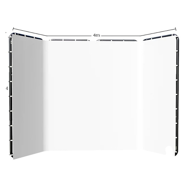 Fotografi bakgrundsställ, justerbar höjd, gröna skärmbakgrunder, 240x400cm Vit 240x400cm White 240x400cm White