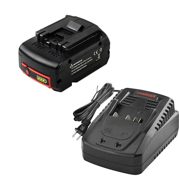 Bosch 18V Batteri och Snabbladdare Set, 6000mAh, Bred Kompatibilitet,1 B 1C = 1 B 1C 1 B 1C 1 B 1C