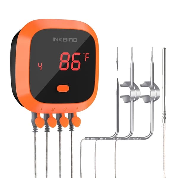 Madlavnings termometer, trådløs Bluetooth, multi-probe funktionalitet, 4XC med 4 sensor