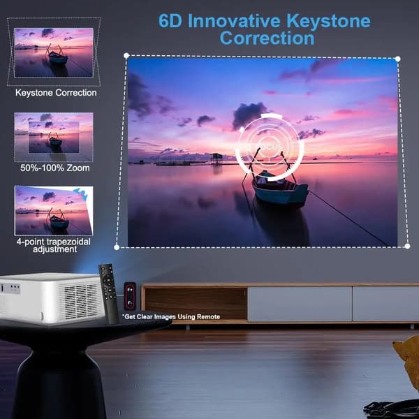 4K LED Projektor, 15000 Lumen Lysstyrke, Android 9.0 System, Android-version