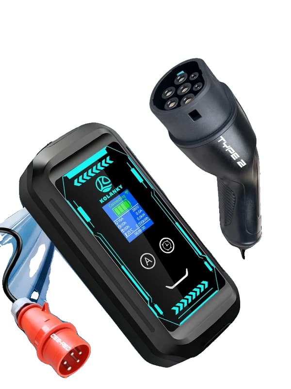 EV-lader, 11KW effektvurdering, bærbar type 2, 11KW APP Kolanky, Type2