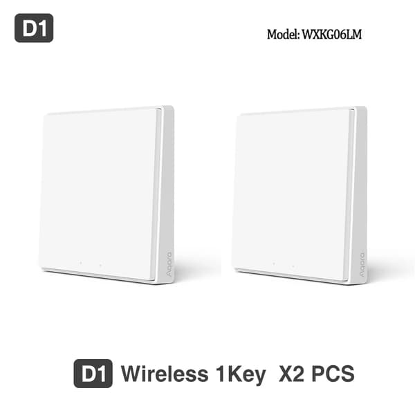 Smart Switch, Zigbee-forbindelse, Styring med stemme, D1 Trådløs 1 KeyX2