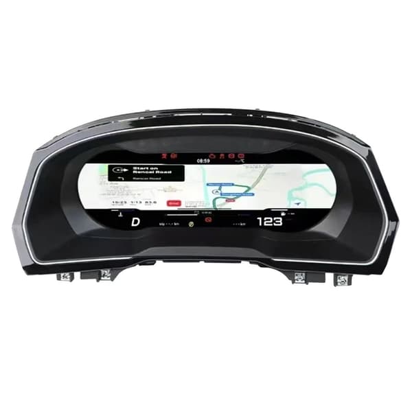Digital Dashboard Cluster, 12,3 tommer skærm, Forbedret kompatibilitet, sort