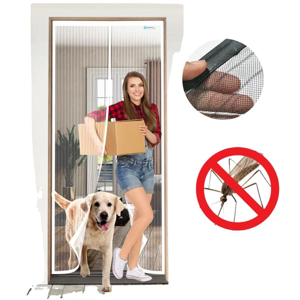 Magnetiskt Myggnät, Handsfree Drift, Insektskydd, W90cm*H210cm