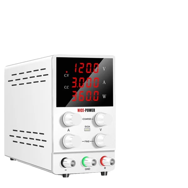 DC-strömförsörjning, 30V utgång, 10A ström, (120V3A)vit