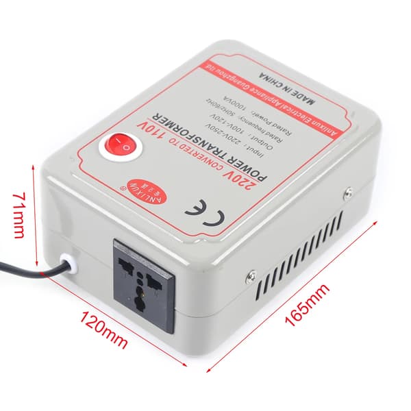 Strømtransformator, spændingsomformer 220V-250V til 110V-120V, 1000w