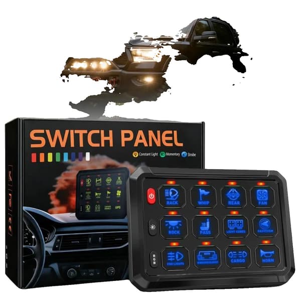 RGB Switch Panel, App Kontrol, Touch Switch, 12 gange(With APP)