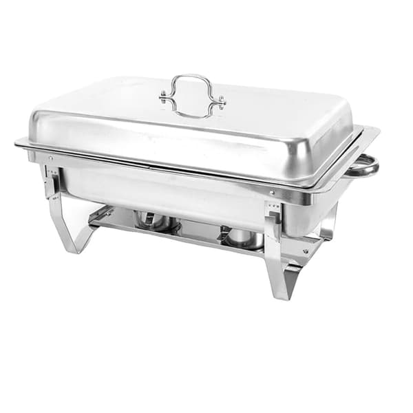 Chafing Dish, Stor Kapacitet, Brændstofbrænder Opvarmning, Sølv