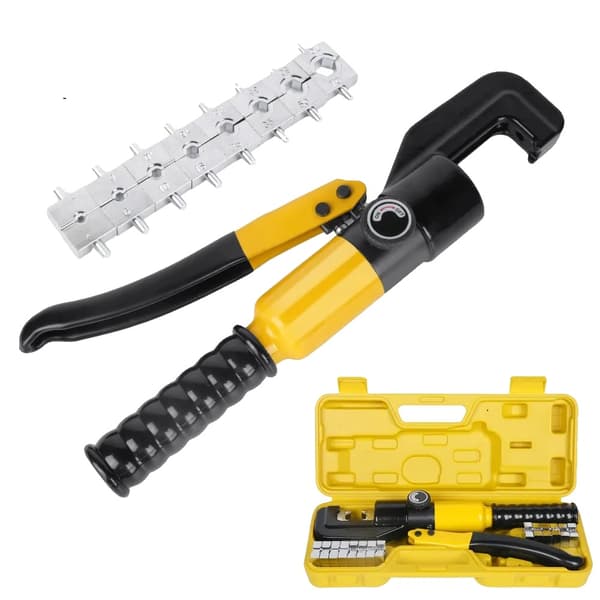 Hydrauliska tänger, 8T maximalt tryck, mångsidigt pressområde, Gul