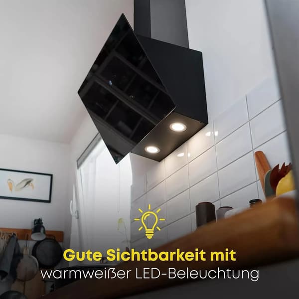 Extractor Væg Køkkenemhætte, Energiklasse A++, Touch Control Display, EU