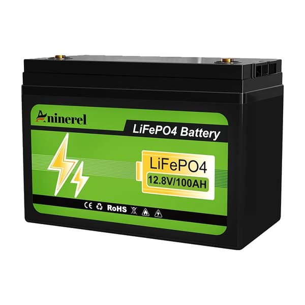LiFePO4-batteri, 100AH kapacitet, Bluetooth-forbindelse, 12V 100AH