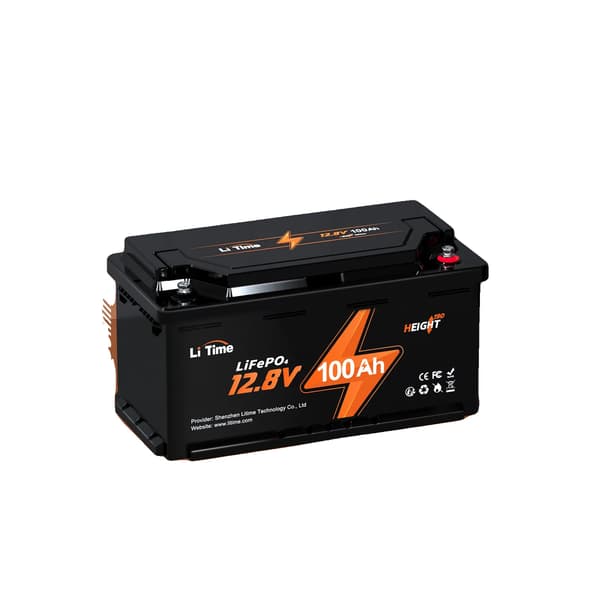 LiFePO4-batteri, Bluetooth-forbindelse, kompakt design, sort