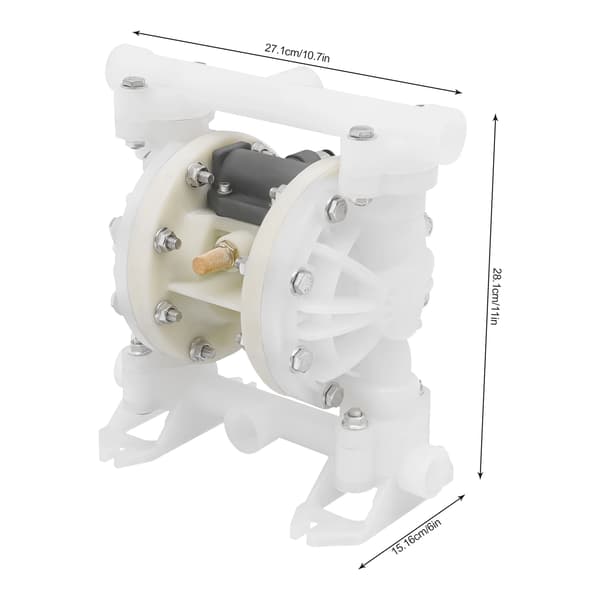Komprimerad Luft Membranpump, 2 Ton/H Max Flödeshastighet, 0,7 Mpa Maximalt Tryck,VIT, 220V, EU