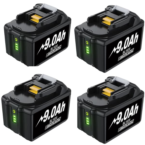Batteri, 18V Kompatibilitet, Hög Kapacitet 9000mAh, VIT