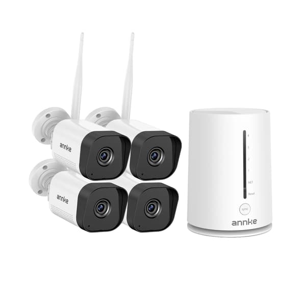 CCTV-system, trådløs teknologi, nattevisionskapacitet, 4PCS Kamera