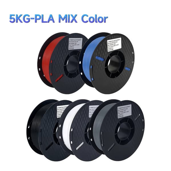 3D-printer filament, 1,75 mm diameter, blank finish, Sæt B