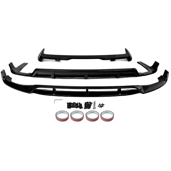 Karosserikit, Kompatibel med BMW X7 G07, Front Splitter, Bageste Diffuser, glans sort