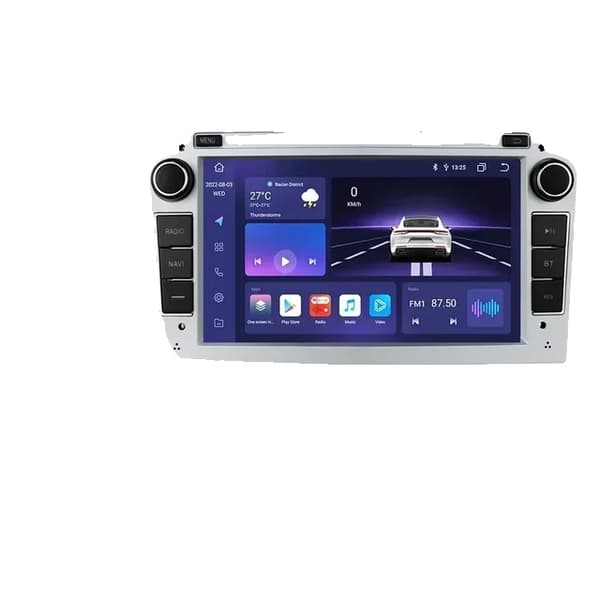 Bilradio Stereo, 128GB ROM, Android 12 OS, S4 Sølv